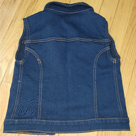 Limited Too Girls 7 Denim Vest - Dark Blue - Picture 6 of 6
